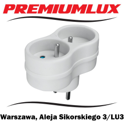 rozgałęźnik elektryczna dwa gniazda z uziemieniem biały Warszawa Aleja Sikorskiego 3 LU3 Bartycka